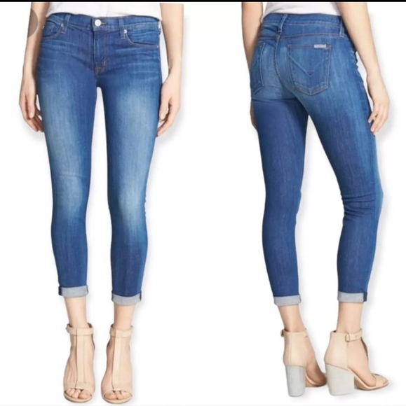 Hudson Harkin Super Skinny with Cuff Crop Jeans Sz 25 - Picture 1 of 10